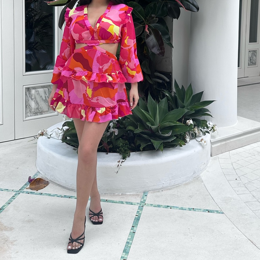 Summer colorful dress/ bikini cover up